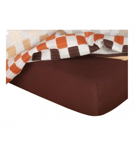 Dětské jersey prostěradlo tmavě hnědá