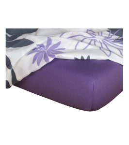 Jersey prostěradlo purpur